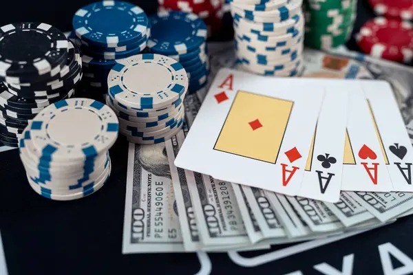 Live Sic Bo table with croupier and three dice in sealed container
